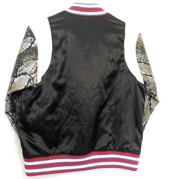 RARE Sabit NYC Snake Sleeve Varsity Jacket XXL - Picture 2 of 9